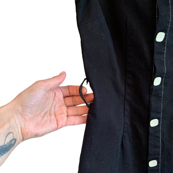 SOLID & STRIPED denim mini dress Small *missing belt* - Picture 7 of 13